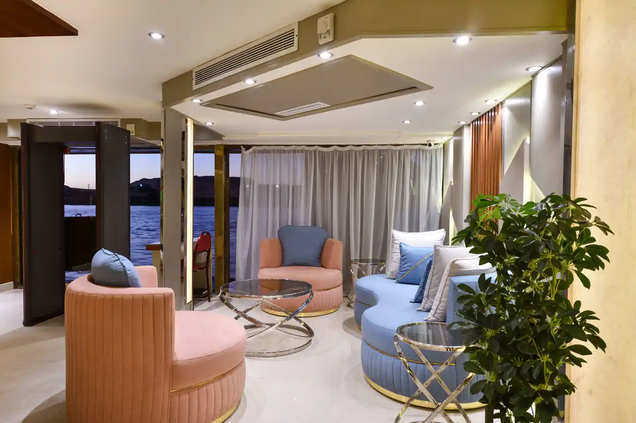 Lounge aboard the Nile Treasure Nile Cruise Nile cruise